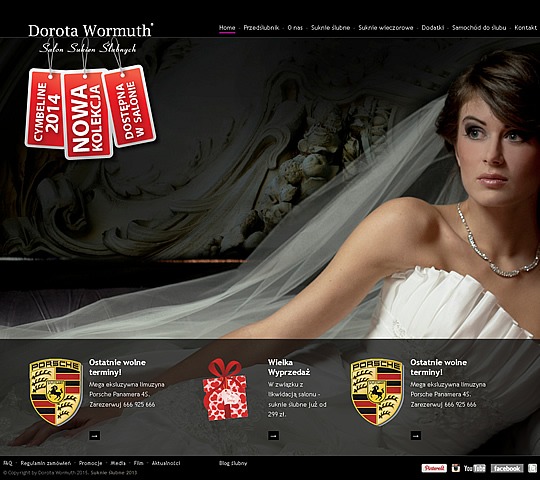 screen strony www.dorotawormuth.pl - Oferta sklepu. Technologie: backend (symfony1)